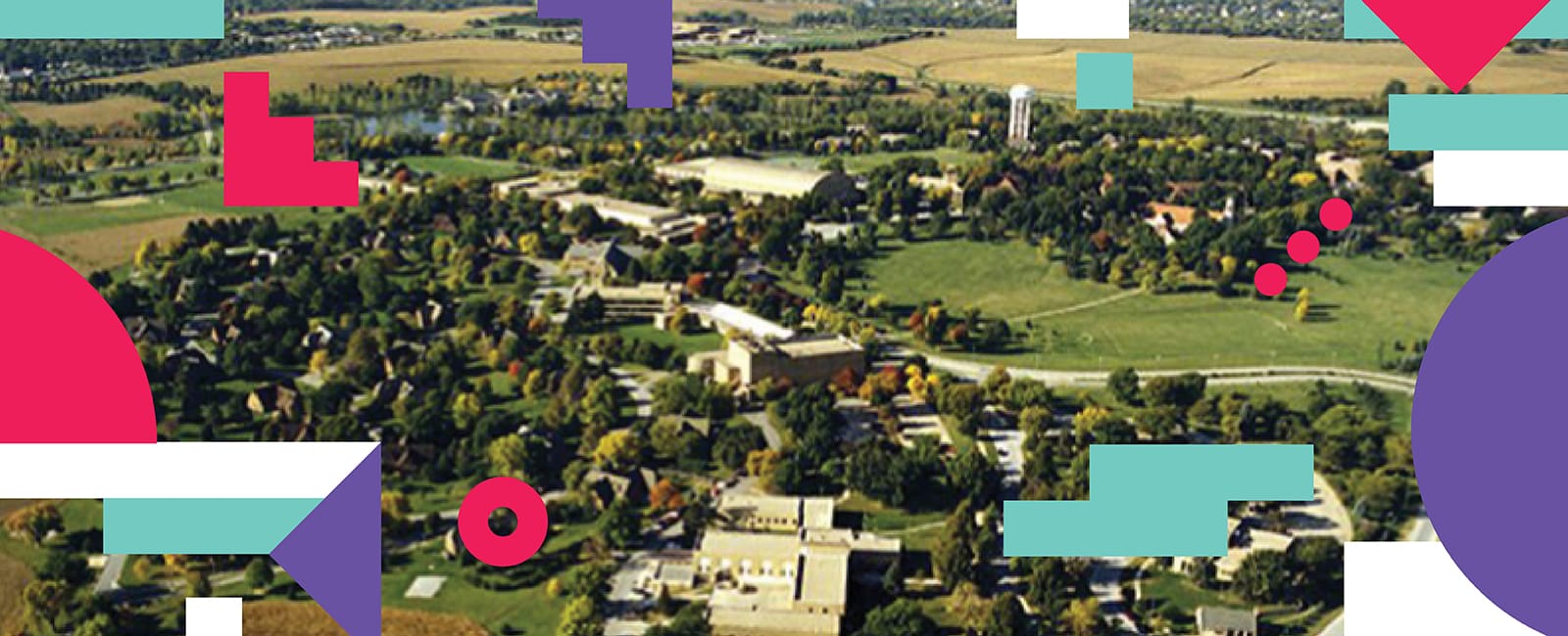 Aerial photo of the Village of Boys Town during the 1990s