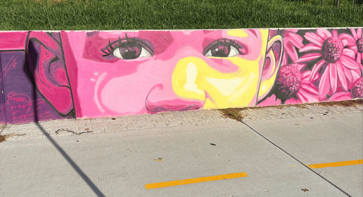 North Omaha Trail project photo of mural along the trail